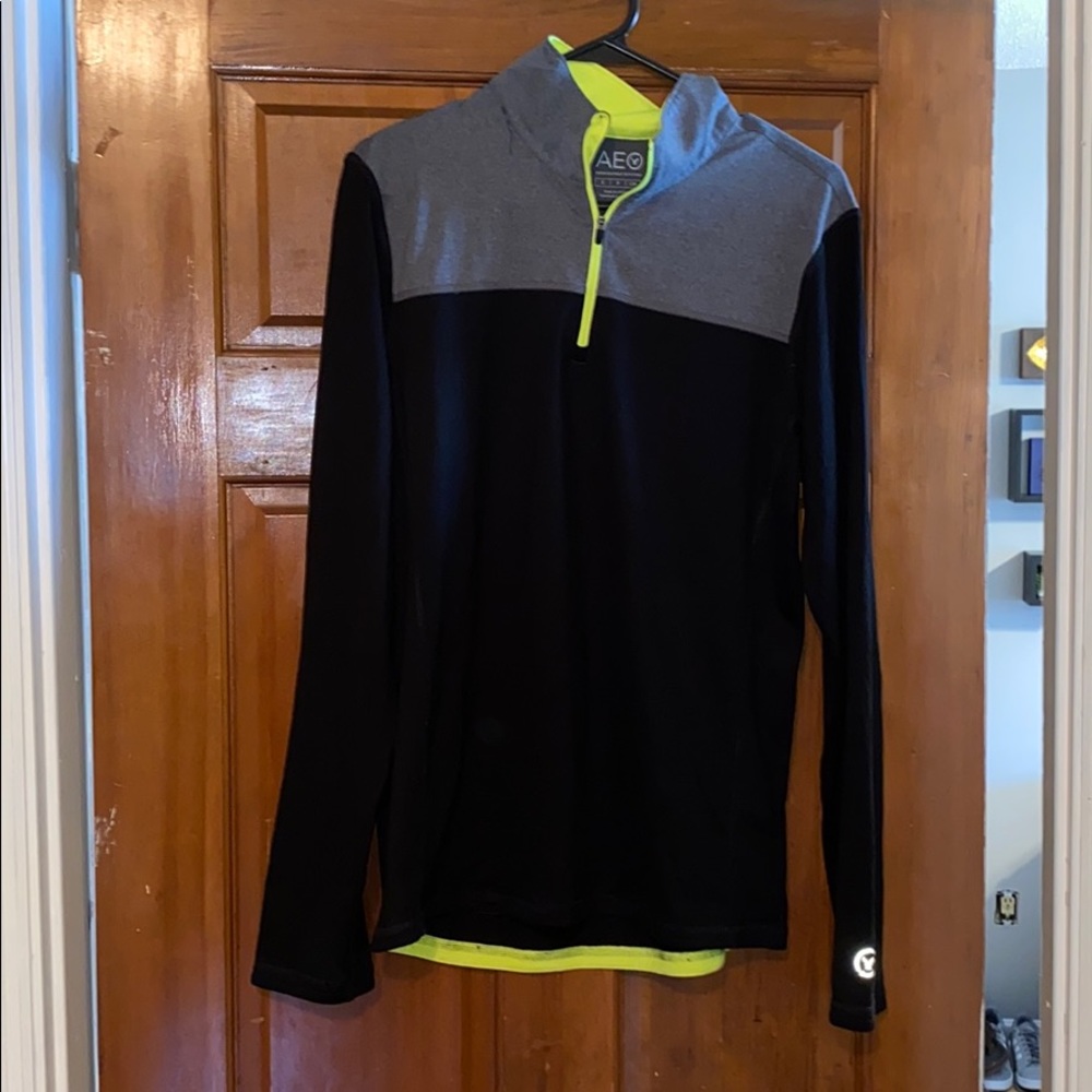 Long sleeve quarter zip with athletic fabric